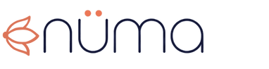 the numa logo for the company includes  a flower to the left of the company name "numa"